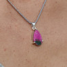 cobaltocalcite pendentif argent