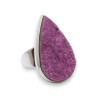 bague argent cobalto-calcite