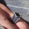 onyx bague homme