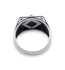 onyx bague chevaliere homme