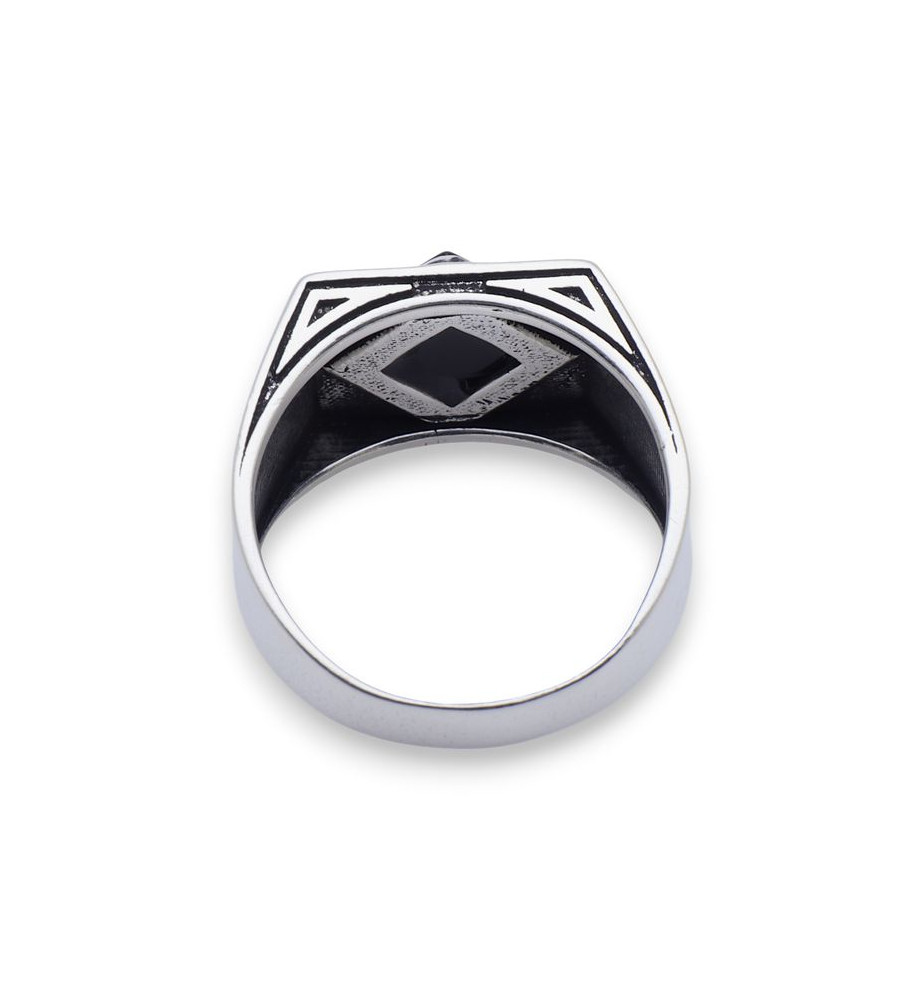 onyx bague chevaliere homme