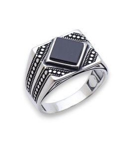 bague homme onyx argent