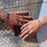 bague onyx argent homme
