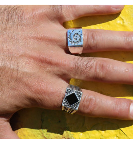 bague homme onyx