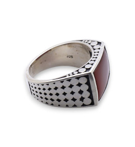 bague homme cornaline