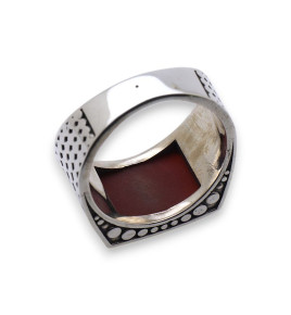 chevaliere homme cornaline