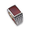 bague homme argent cornaline
