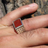 bague cornaline homme