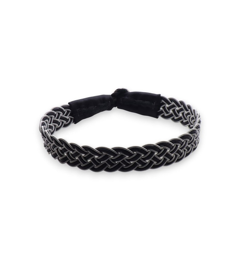 bracelet tresse homme cuir marron