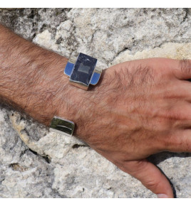 pyrite sur ardoise bracelet