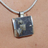 pendentif pyrite sur ardoise