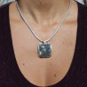 pendentif pyrite ardoise femme
