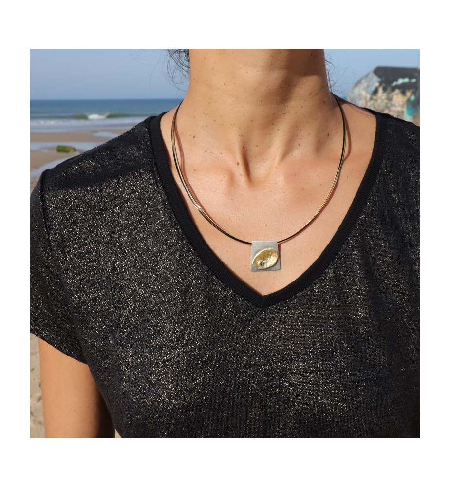 pendentif femme argent diamant