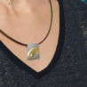 pendentif diamant noir femme