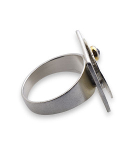 bague argent diamant noir