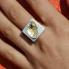 bague argent diamant