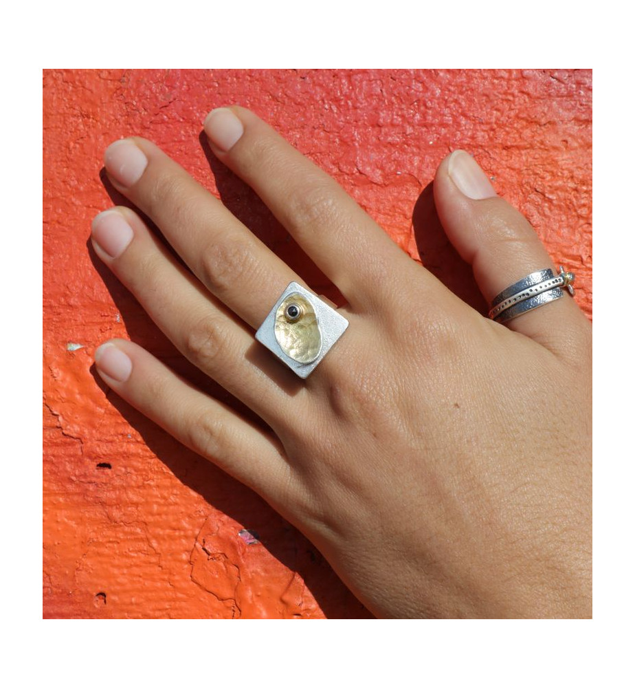 bague argent diamant femme