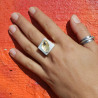 bague argent diamant femme
