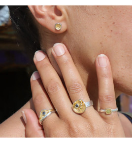 boucles puces argent