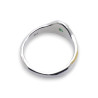 bague emeraude argent blanc