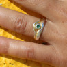 bague argent avec pierre émeraude