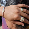 bague argent emeraude