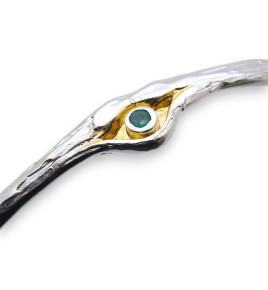 bracelet emeraude argent