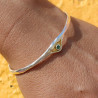 bracelet femme argent emeraude