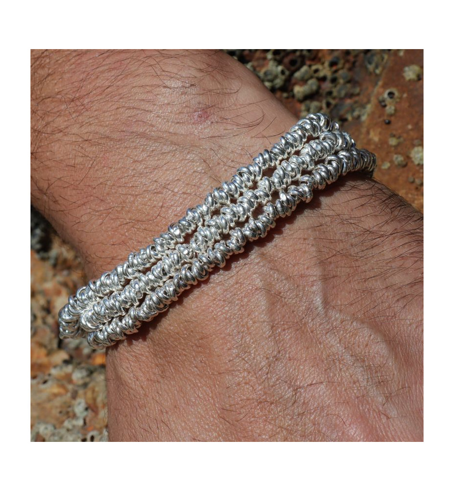 bracelet en argent pour homme