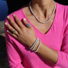 bracelet argent perles sur chainette