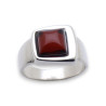 bague argent ambre