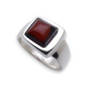 bague ambre et argent