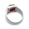 bague argent ambre cerise