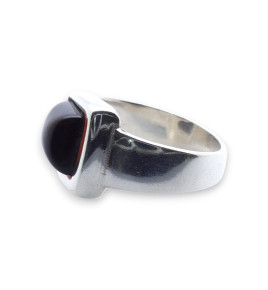 bague argent ambre rouge femme