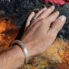 bracelet jonc argent pour homme