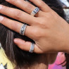 bague tanzanite argent haut de gamme femme