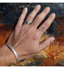bague tanzanite argent haut de gamme homme