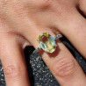 bague marcassite et quartz lemon