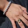 bague quartz lemon et marcassite