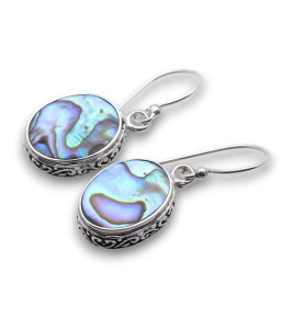 boucles d oreilles nacre abalone