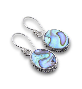 boucles d oreilles abalone argent