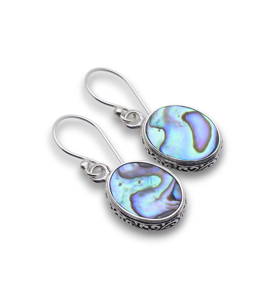 boucles d oreilles abalone argent boucles d oreilles abalone argent