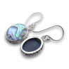 boucles d oreilles argent et abalone