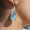 boucles d oreilles argent et abalone femme