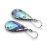 boucles d oreilles argent et abalone