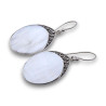 boucles d oreilles nacre blanche