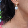 boucles d oreilles nacre blanche