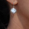 boucles d oreilles nacre et argent