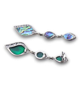 boucles d oreilles nacre abalone