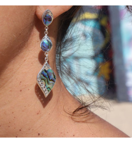 boucles d oreilles abalone argent